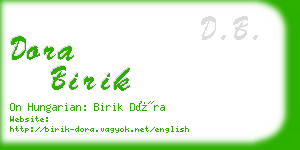 dora birik business card